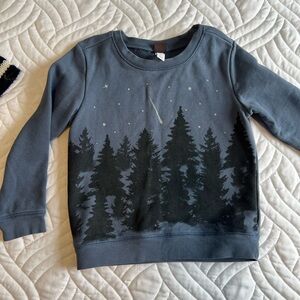 Kids Blue Forest Print Sweatshirt